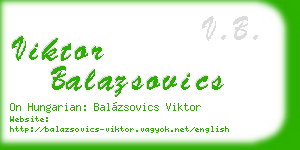 viktor balazsovics business card
