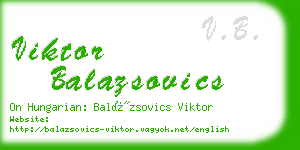 viktor balazsovics business card